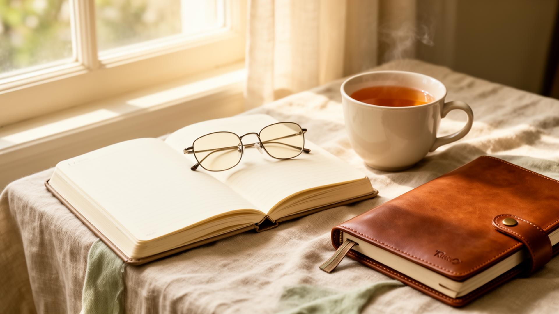 A peaceful desk by a sunlit window — a quiet picture of stewardship